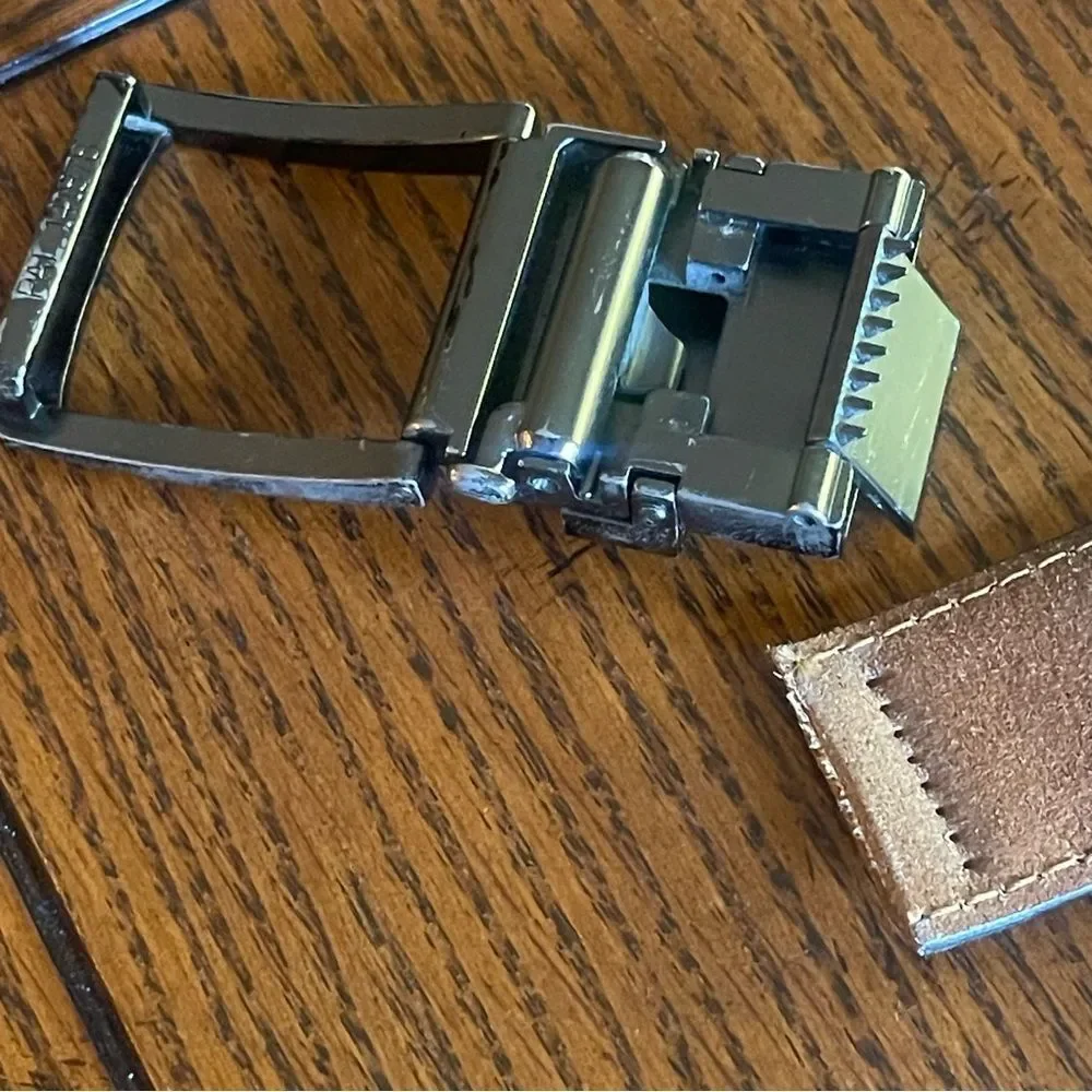 Harmattan Black Leather Belt with Kevlar Core Ratchet System One Size Fits Most